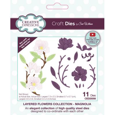 Creative Expressions Craft Die - Layered Flowers Magnolia