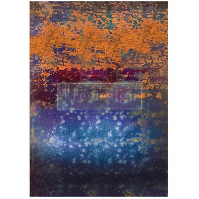 Prima Marketing Re-Design Decoupage Fiber - Rustic Blue Rust