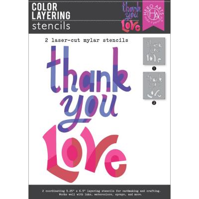 Hero Arts Layering Stencil - Thank You Love