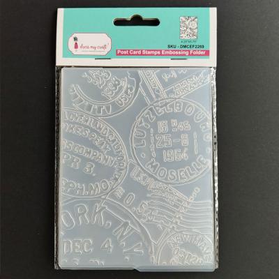 Dress My Craft Embossing Folder - Post Card Stamps