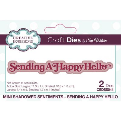 Creative Expressions Sue Wilson Craft Die - Sending A Happy Hello