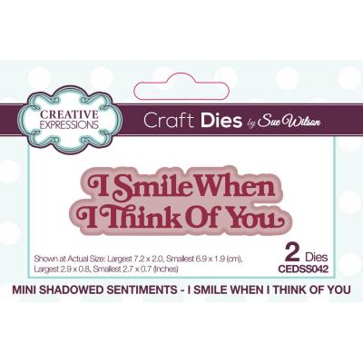 Creative Expressions Sue Wilson Craft Die - I Smile When I Think Of You