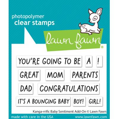 Lawn Fawn Stempel - Kanga-rrific Baby Sentiment Add-On