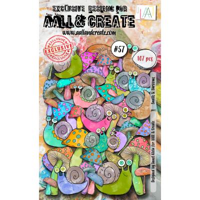 Aall and Create Ephemera Die-Cuts - Snails & Shrooms