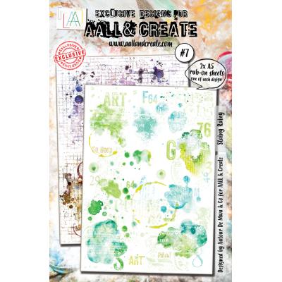 Aall and Create Rub-Ons A5 - Stainy Rainy