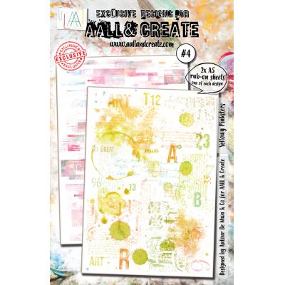 Aall and Create Rub-Ons A5 - Yellowy Pinksters
