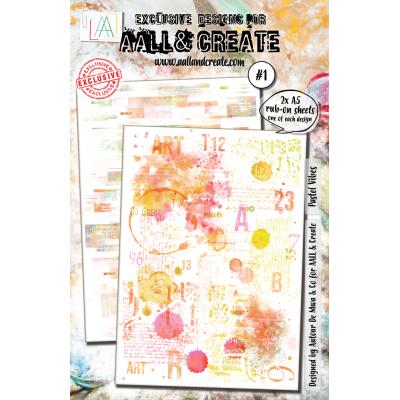 Aall and Create Rub-Ons A5 - Pastel Vibes