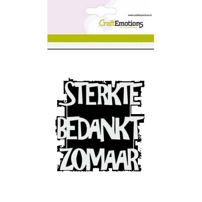 CraftEmotions Stencil - Sterkte Bedankt (NL)
