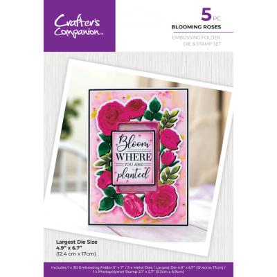 Gemini Embossed Frames 3D Embossing Folder, Die & Stamp - Blooming Roses