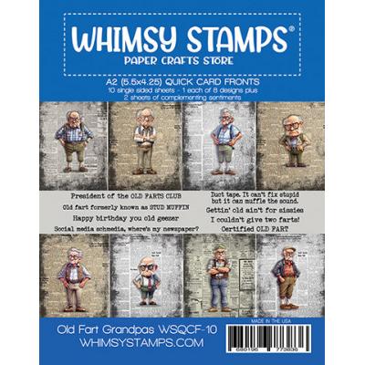 Whimsy Stamps Quick Card Fronts - Old Fart Grandpa
