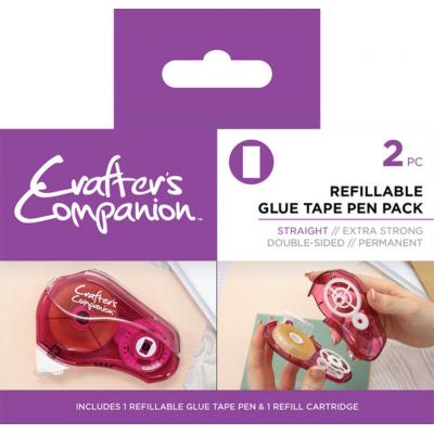 Crafter's Companion Glue Tape Pen & Refill Pack Straight