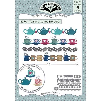 Karen Burniston Cutting Dies - Tea And Coffee Borders