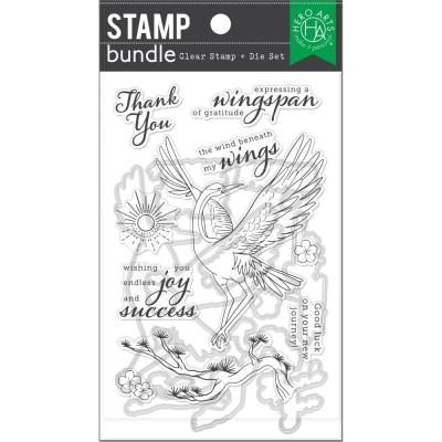 Hero Arts Clear Stamp & Die Combo - Crane Wishes