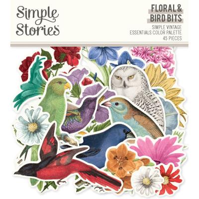 Simple Stories Simple Vintage Essentials Color Palette - Floral & Bird Bits