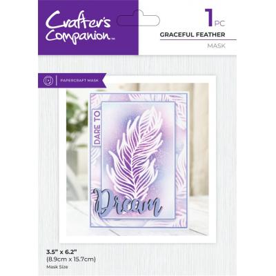 Crafter's Companion Stencil Mask - Graceful Feather