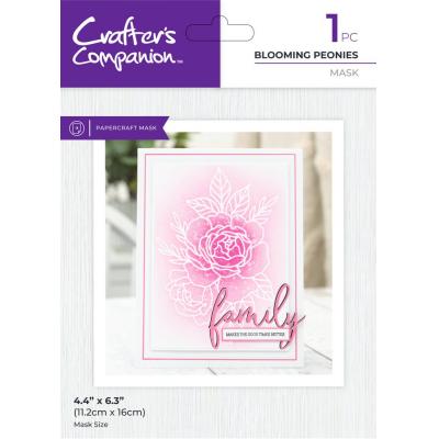 Crafter's Companion Stencil Mask - Blooming Peonies