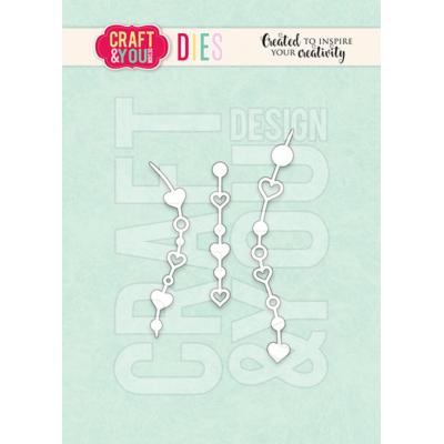 Craft & You Cutting Dies - Decorative Hanging Strips 1