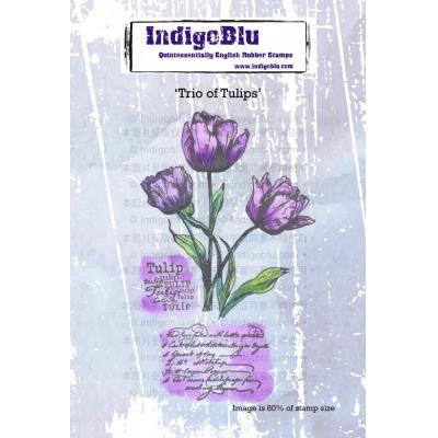 Indigo Blu Stempel - Trio of Tulips