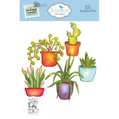 Elizabeth Craft Designs Cutting Dies - Succulents & Pots