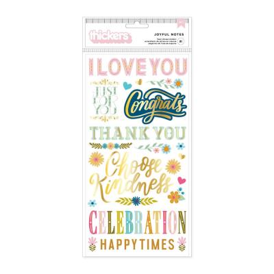 American Crafts Pink Paislee Joyful Notes - Thickers Phrase