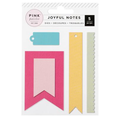 American Crafts Pink Paislee Joyful Notes - Cutting Dies