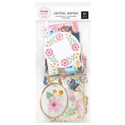 American Crafts Pink Paislee Joyful Notes - Ephemera Journaling