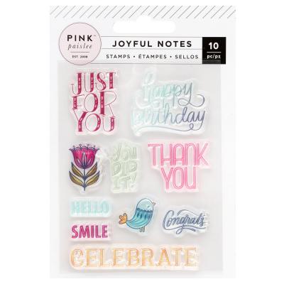 American Crafts Pink Paislee Joyful Notes - Stempel