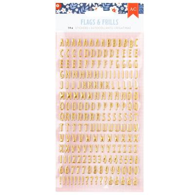 American Crafts Flags & Frills - Sticker Puffy Alpha