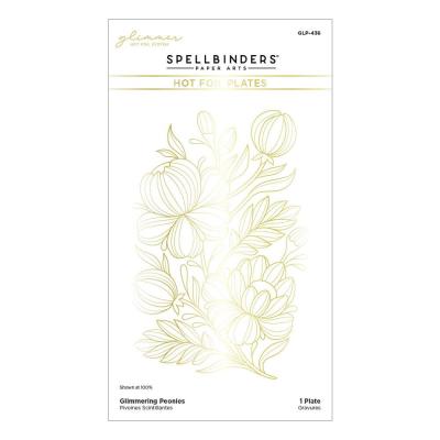 Spellbinders Hot Foil Plate - Glimmering Peonies