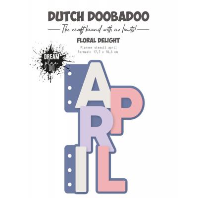 Dutch Doobadoo Floral Delight - Planner Stencil April