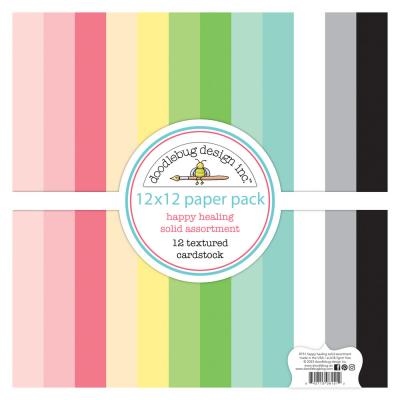 Doodlebug Happy Healing - Textured Cardstock Assortment