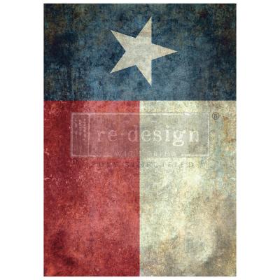 Prima Marketing Re-Design Decoupage Fiber - Texas Flag