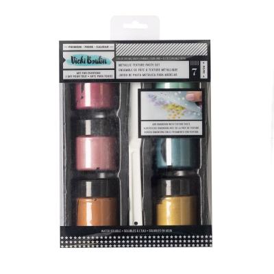 American Crafts Vicki Boutin Mixed Media Metallic Texture Paste Set