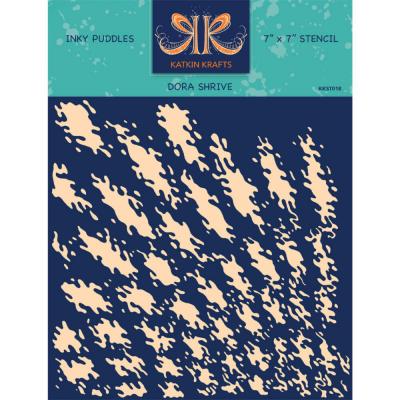 Katkin Krafts Schablone - Inky Puddles