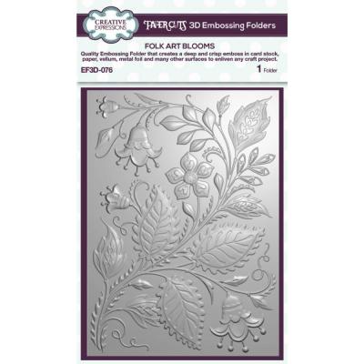 Creative Expressions 3D Embossing Folder - Folk Art Blooms