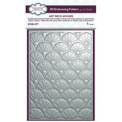 Creative Expressions 3D Embossing Folder - Art Deco Arches