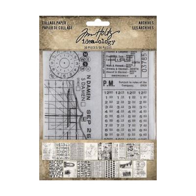 Tim Holtz Idea-ology - Collage Paper Archives