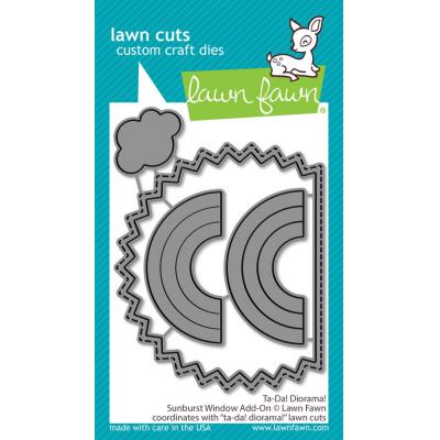 Lawn Fawn Lawn Cuts Dies - Ta-da! Diorama! Sunburst Window Add-On