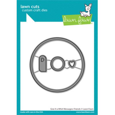 Lawn Fawn Lawn Cuts Dies - Give It A Whirl Messages: Friends
