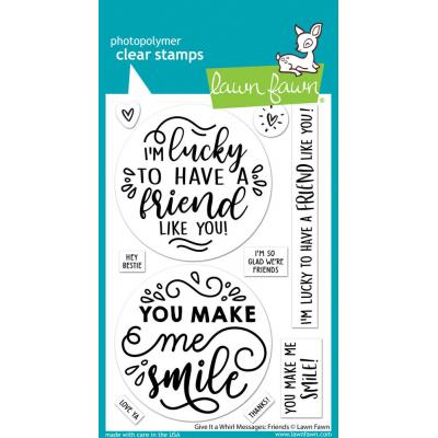 Lawn Fawn Stempel - Give It A Whirl Messages: Friends