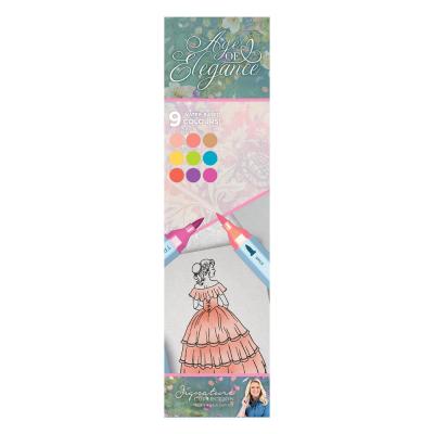 Crafter's Companion Age of Elegance - TriColour Aqua Pens