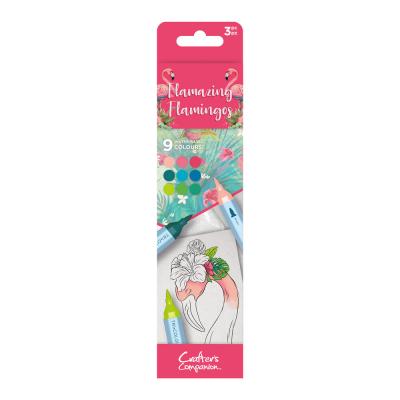 Crafter's Companion Flamazing Flamingos - TriColour Aqua