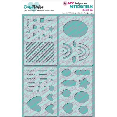 CarlijnDesign Stencil - ATC Backgrounds 2