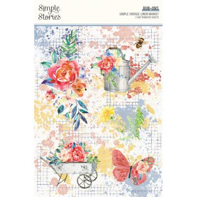 Simple Stories Simple Vintage Linen Market - Rub-Ons