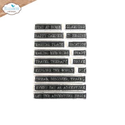 Elizabeth Craft Designs Remember Moments Stempel - Travel Phrases
