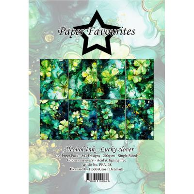 Paper Favourites Paper Pack - Alcohol Ink - Lucky Clover