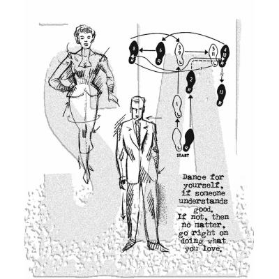 Stampers Anonymous Tim Holtz Stempel - Dance Card