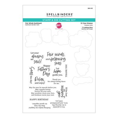 Spellbinders Stamp and Die Set - Fair Winds Sentiments