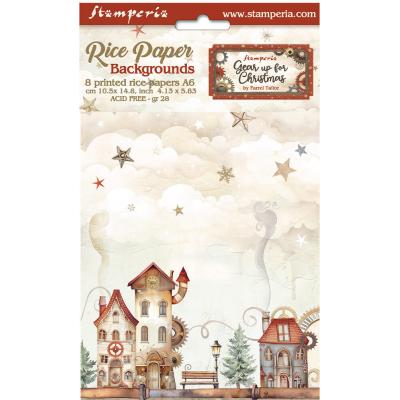 Stamperia Gear up for Christmas - Rice Paper Backgrounds