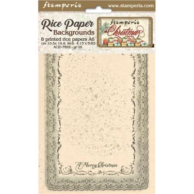 Stamperia Christmas - Rice Paper Backgrounds